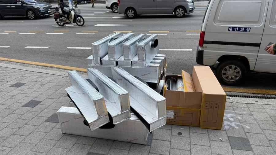 광화문 스파이럴덕트시공 시공 사진